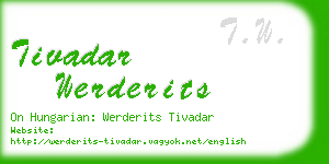 tivadar werderits business card